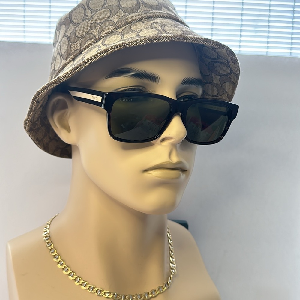 New Gucci GG0340S 008 Brown Green Sunglasses